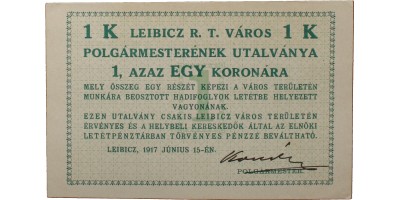 Leibicz 1 korona 1917